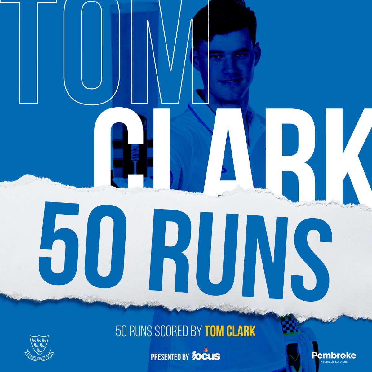 Tom Clark half-century! 🙌 [139-0] #GOSBTS