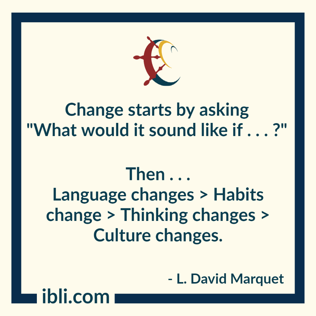 IntentBasedLead's tweet photo. Change starts by asking WWISLI -- What would it sound like if...?
Then... Language changes > Habits change > Thinking changes > Culture changes.
#intentbasedleadership #leadershipnudge #leadershipislanguage https://t.co/x7r5H0ynA3