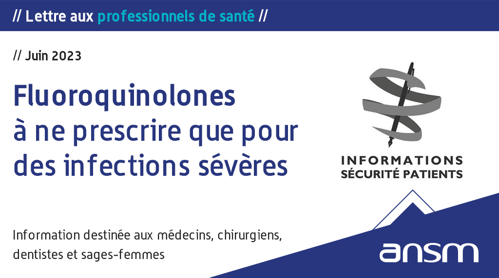 ansm's tweet photo. ⚠️Bon usage des antibiotiques
Les #fluoroquinolones ne peuvent être prescrites que:
❗Pour des infections sévères
📣Et après avoir expliqué au patient la conduite à tenir en cas d’effets indésirables graves
👉A lire dans notre information aux pros de santé https://t.co/PyNfBqaEsa https://t.co/bDM2Sd9BQH