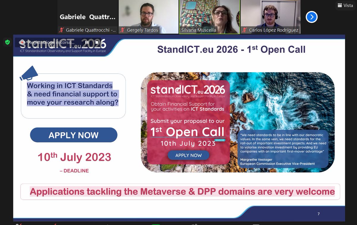 Stand_ICT's tweet photo. 🔴LIVE NOW
🧑🎓#StandICT & @HSboosterEU Webinar on #standardisation #Education has just started with a stellar line of guest speakers, experts and panelists.
Stay tuned for a busy hour focused on #standards and #education needs
🔗https://t.co/z0bg6qG912
#StandardsAcademyWebinar https://t.co/FPDZCfxm49