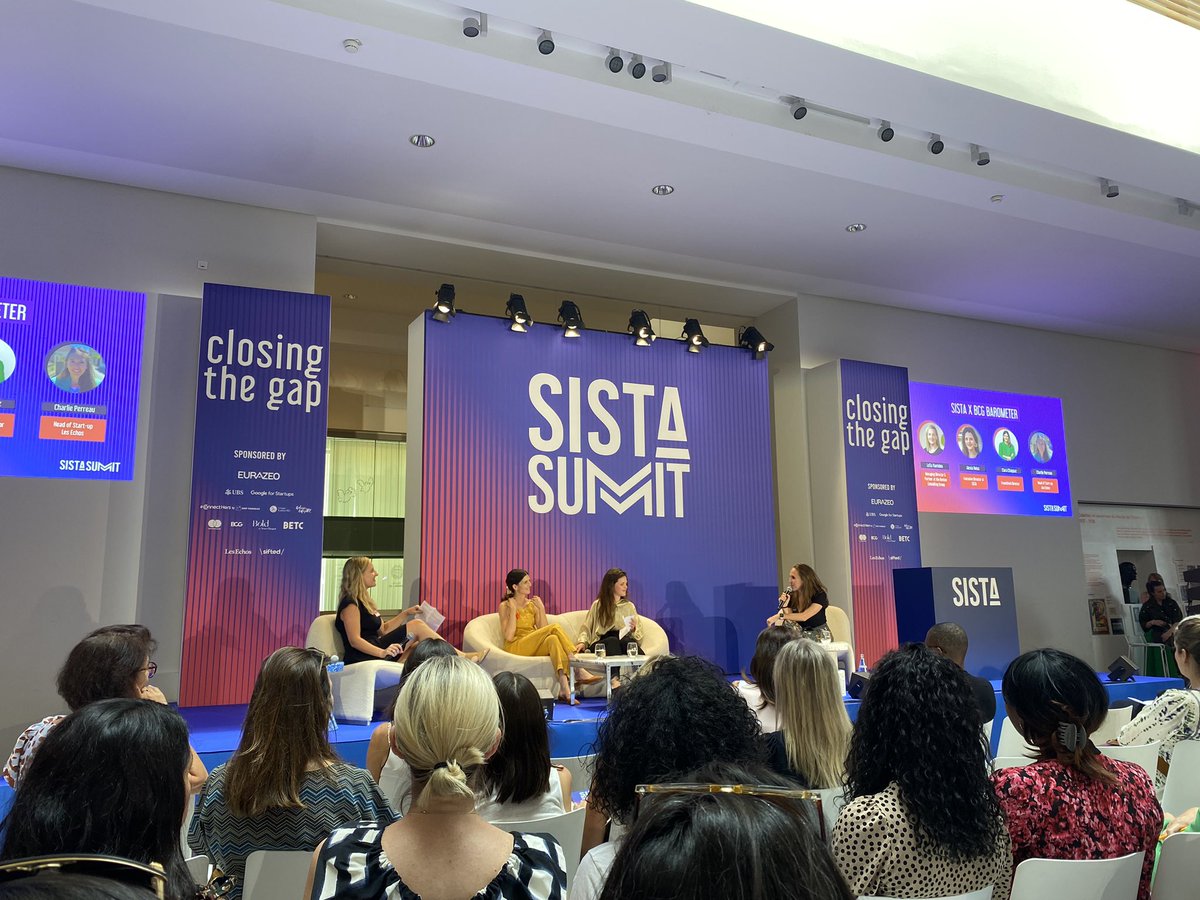 #SistaSummit SISTA  X <a href="/BCG/">Boston Consulting Group</a> -
European Barometer realease on the financing conditions for women entrepreneurs in startup landscape working towards driving change in the tech industry 
Spoiler: en 2022, les startups 100% feminines lèvent 4x moins de fonds. 
#tech #fundraising