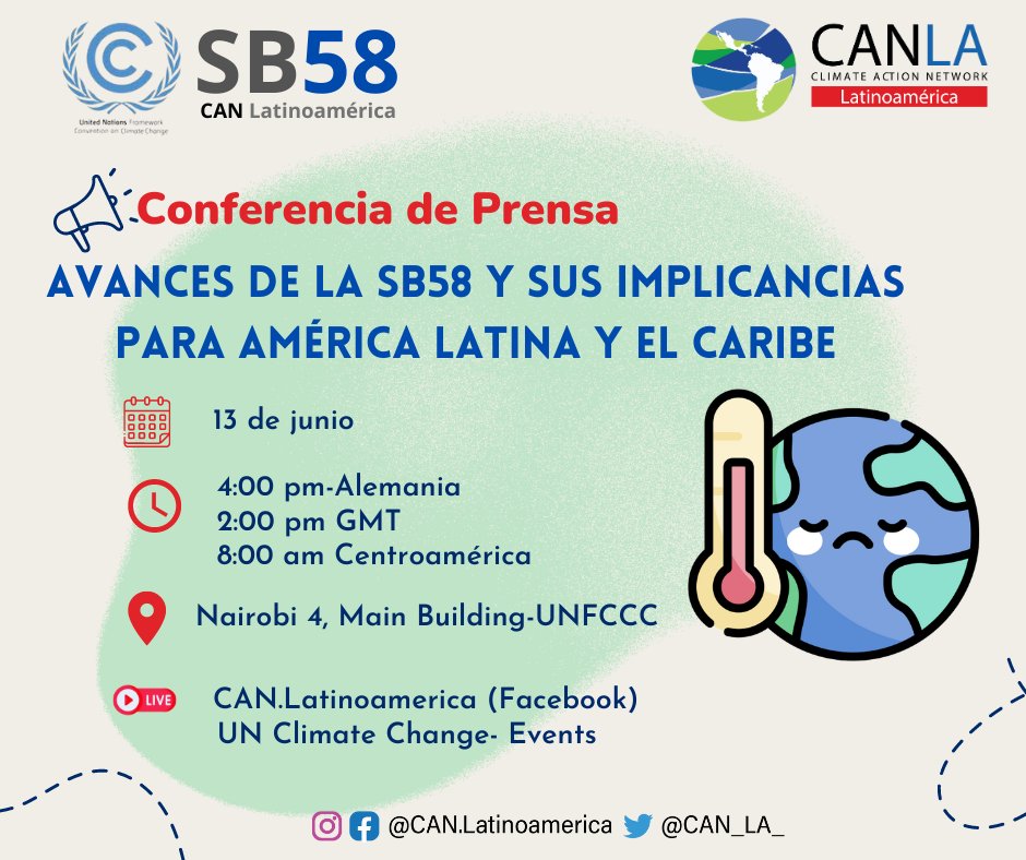 📢A menos de 1 hora de nuestra #ConferenciaDePrensa 

🔗Ver transmisión en vivo en unfccc.int/event/climate-…