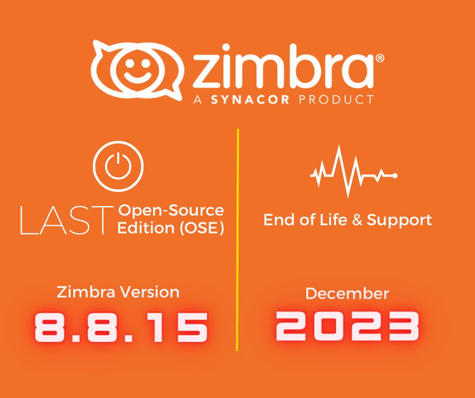 Zimbra on X: Zimbra Version 8.8.15 is our last Open-Source