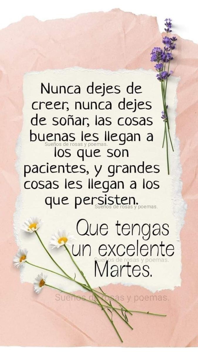 Que tengas un excelente día.
#FelizMartesATodos