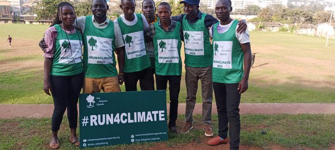 #Run4Climate is scheduled for this Sunday. Establish a hospitable environment and mood for everyone by setting the example for Regreening Uganda. 
Using this link treeadoptionuganda.org to pay for running gear 

#Treeadoptionug
#ClimateAction 
#June18