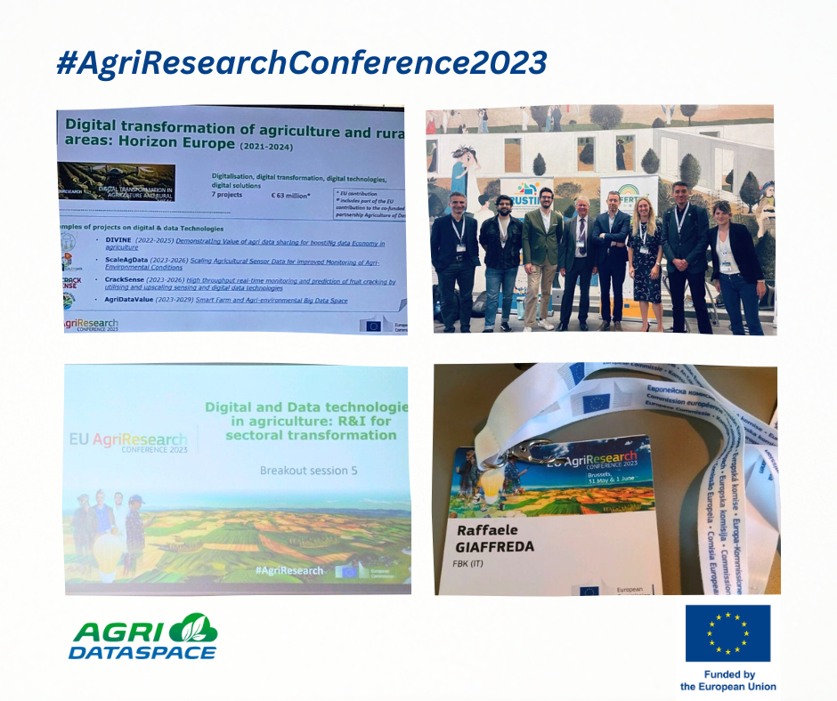 🎉AgriDataSpace in EU AgriResearch Conference 2023

Partners' engagement with other initiatives further strengthens our commitment towards building a European framework for the secure and trusted #dataspace for #agriculture.

Stay tuned!

#digitaleuropeprogramme #researchimpacteu