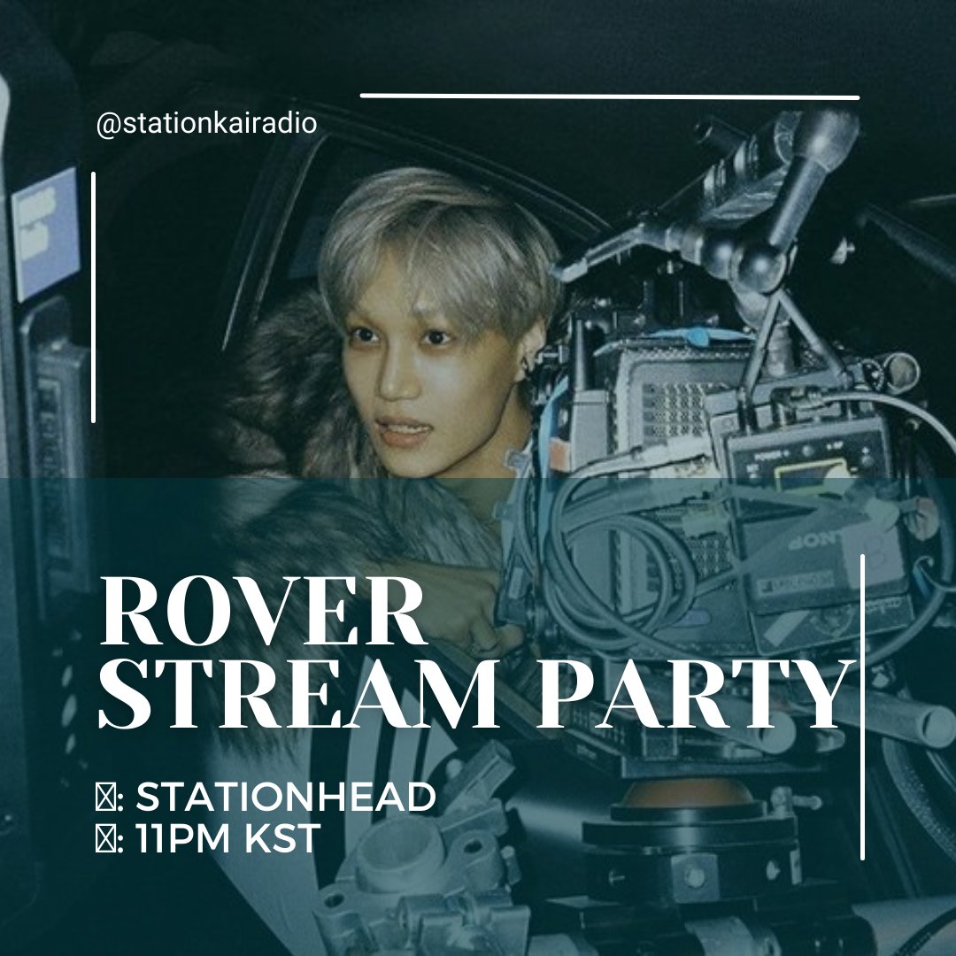 StationKaiRadio's tweet photo. Our daily #KaiParty is now ON AIR
Please join the streaming party with us, and try to reach the goal of 20K streams by today π₯
Join here π
π: https://t.co/71gp6k7e11
#KAI #KAI_Rover https://t.co/RseDN9z4K7