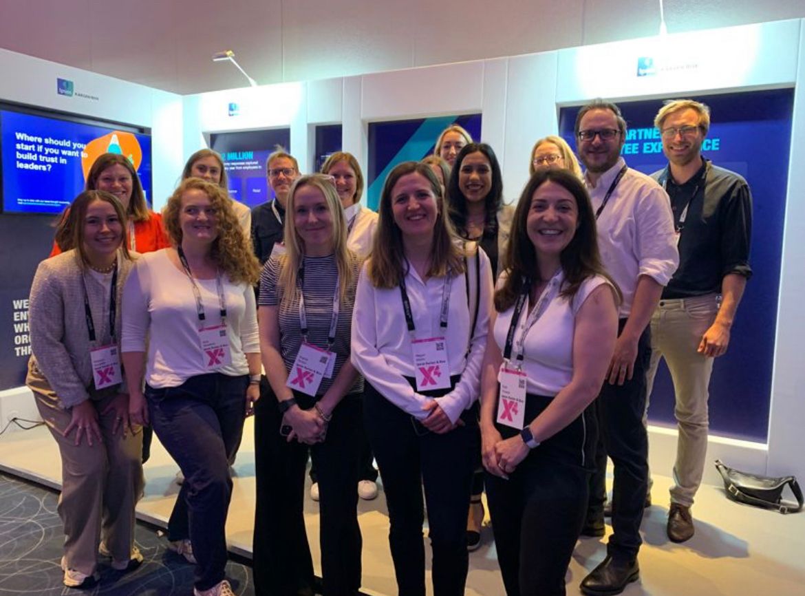KarianandBox's tweet photo. The team had a fantastic (and busy) time at X4 last week, a big thank you to @Qualtrics for arranging a wonderful event. It was a day filled with engaging break-out sessions, insightful keynotes and meeting new faces.  #X4London #EmployeeResearch https://t.co/TBAbaQfui5