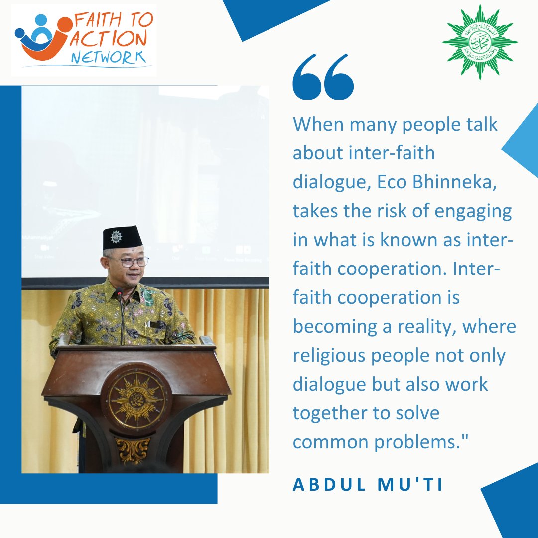 Abdul Mu'ti, General Secretary of the @muhammadiyah
Central Executive, shared the program’s successes and highlighted two key sucesses which are inter-faith cooperation and involvement of the younger generation.
#InterfaithDialogue #JISRA #FoRB @ecobhinneka