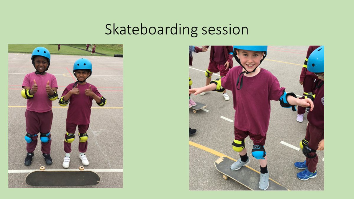HEALTH WEEK
What an exciting week in school, made even better with the glorious weather ☀️
Fruit kebabs repeating patterns in Receptions.
Scooter and skateboard coaching across the school.