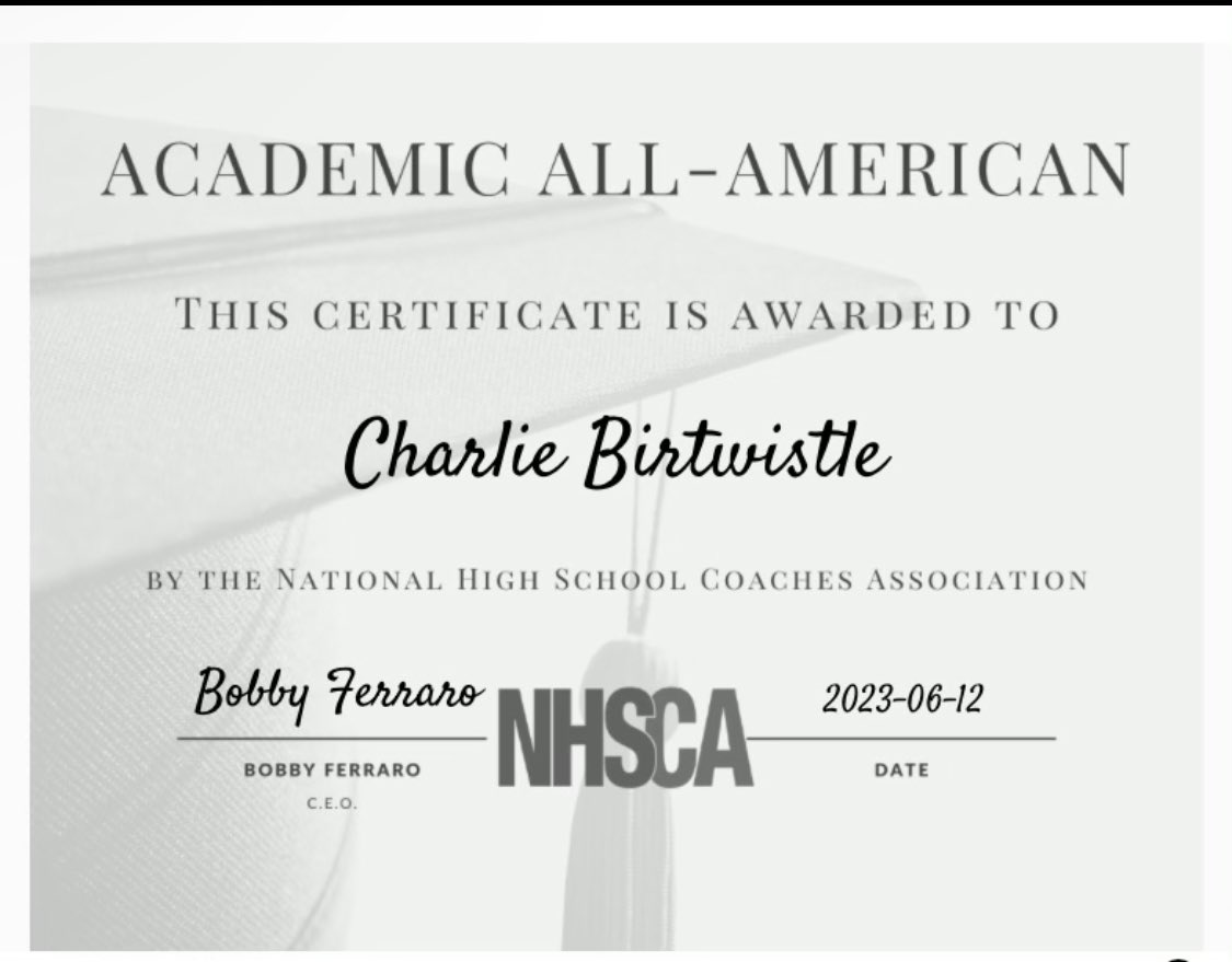 Proud to say I have been selected as an Academic All American @RedRaiders @superraider88 @NHSCA