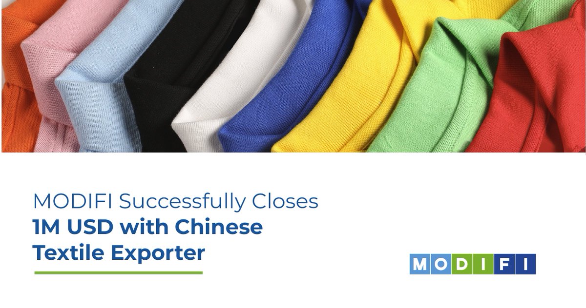 MODIFI has finalized a $1 million USD export volume with a distinguished Chinese textile company that specializes in the production and export of polo shirts. Read more: eu1.hubs.ly/H0444b40
#MODIFI #crossborderpayments #fintech #exporters #globaltrade