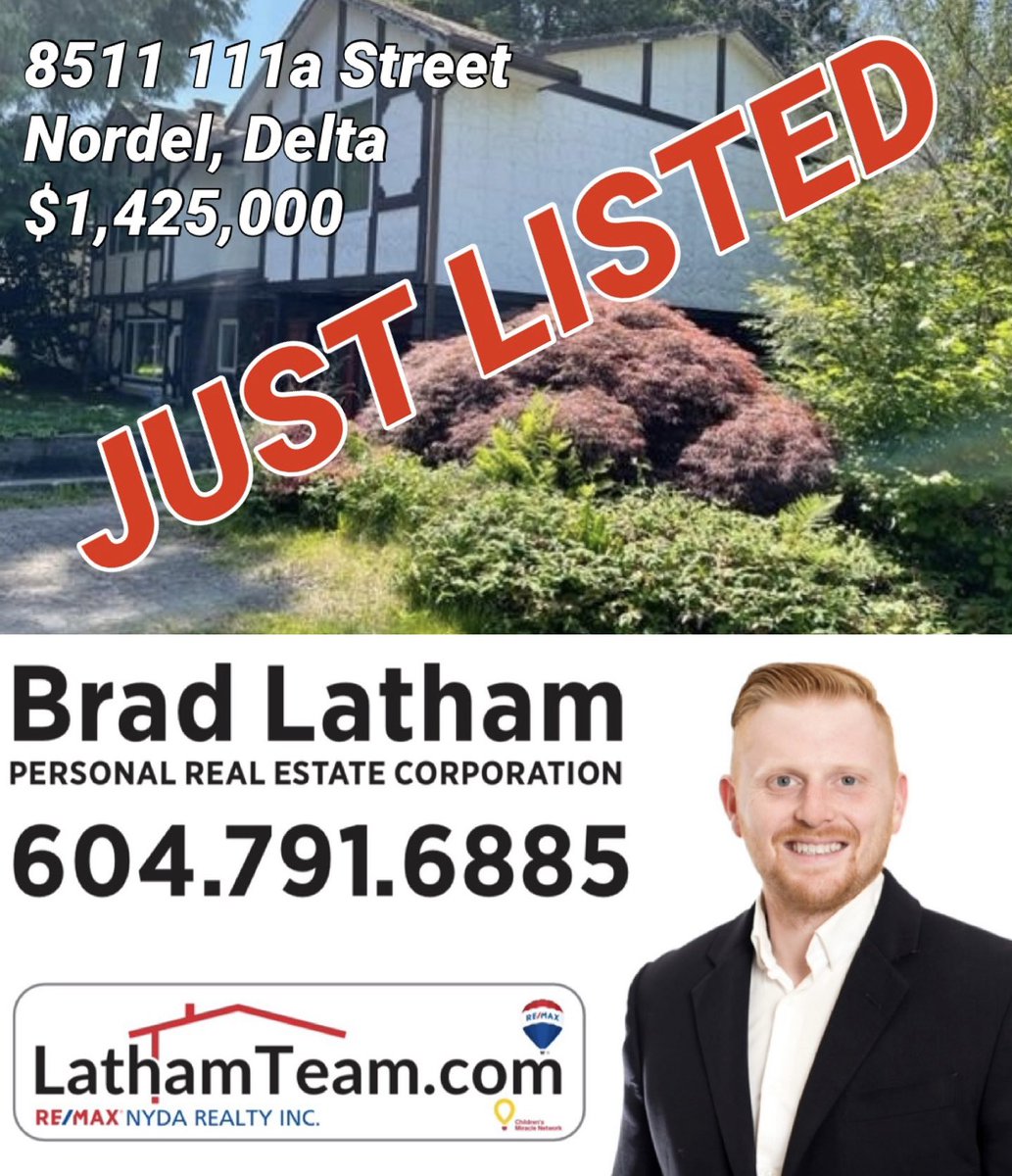 New Day. New Listing. 😀😀
Large Corner Lot with 1 bed suite. Quiet cul de sac. North Delta LathamTeam.com 

#bradlatham #stevelatham #brucefournier#remaxchilliwack #openhouse #chilliwackbc #remax  #remaxnyda #chilliwackrealestate #chilliwack #delta #nordel #northdelta