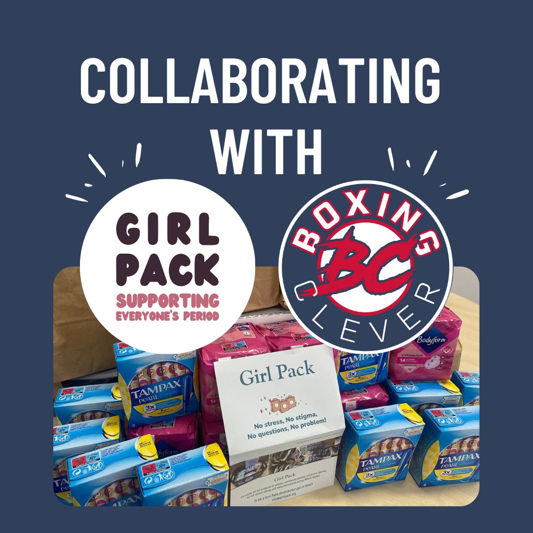 Excited to partner with @girlpack, providing free period products to support our female boxers in MK. With these essential supplies, we're breaking barriers & promoting inclusivity, empowering girls to pursue their boxing goals with confidence. Thank you! #PeriodEquality #boxing