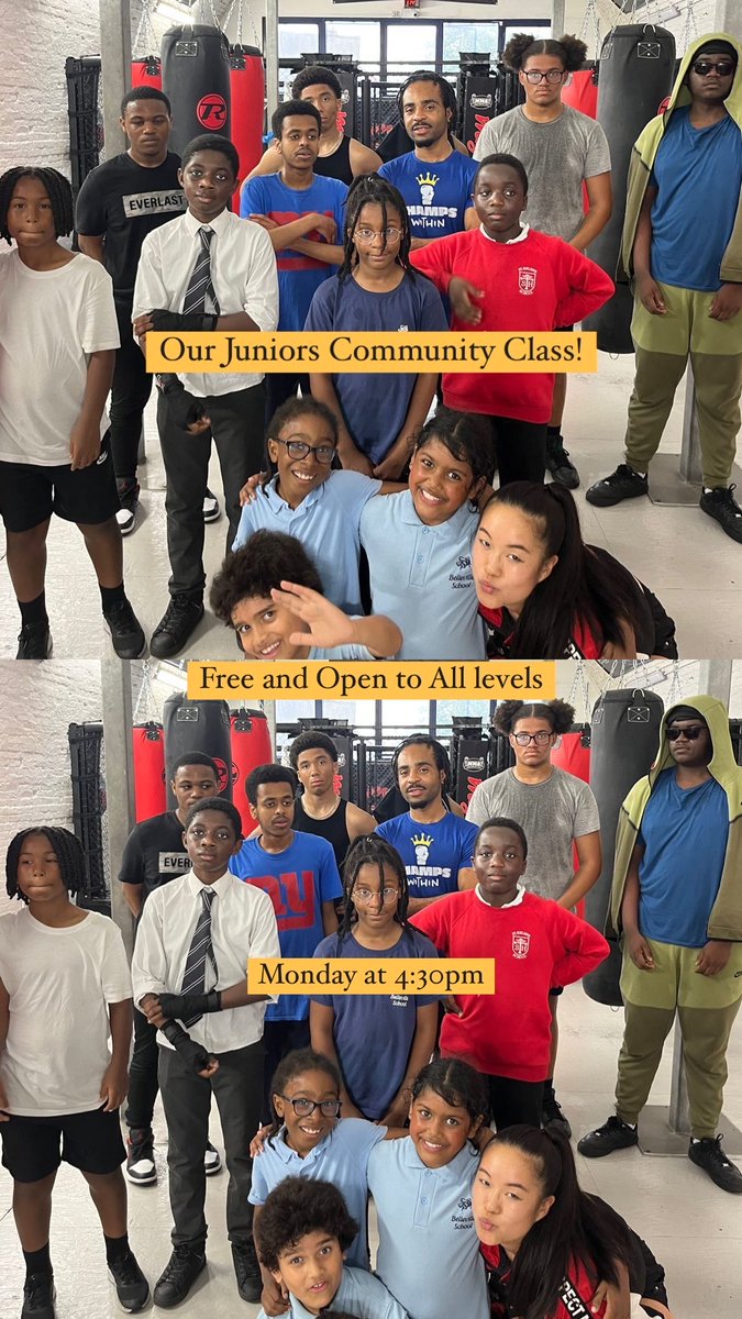 champswithinn's tweet image. Amazing turnout and lots of new faces! Our Juniors Community Class - runs every Monday at 4:30pm @miguelsboxingg1.  It’s free and open to all levels! All kids are welcome, come and join us @champswithinn 

#champswithin #boxing #communityclass #training #free