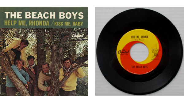 THE BEACH BOYS • 7' Vinyl • Help Me, Rhonda & Kiss Me, Baby • Capitol Records (1965) FREE SHIPPING ►etsy.me/3Pku0F1 — #vinylrecords #gift #1960s #TheBeachBoys #vinylcommunity #BloggersTribe #rtItBot #filmmusic #djsdaily #musicrecommendation