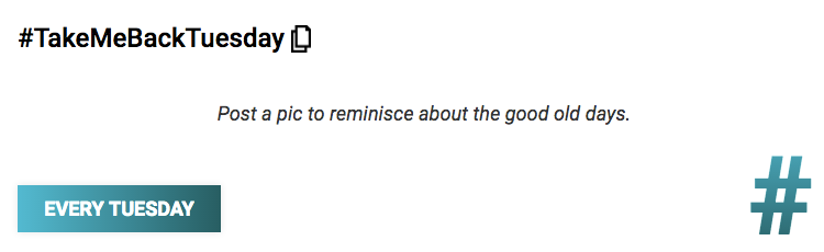 #TakeMeBackTuesday - Post a pic to reminisce about the good old days. #smm