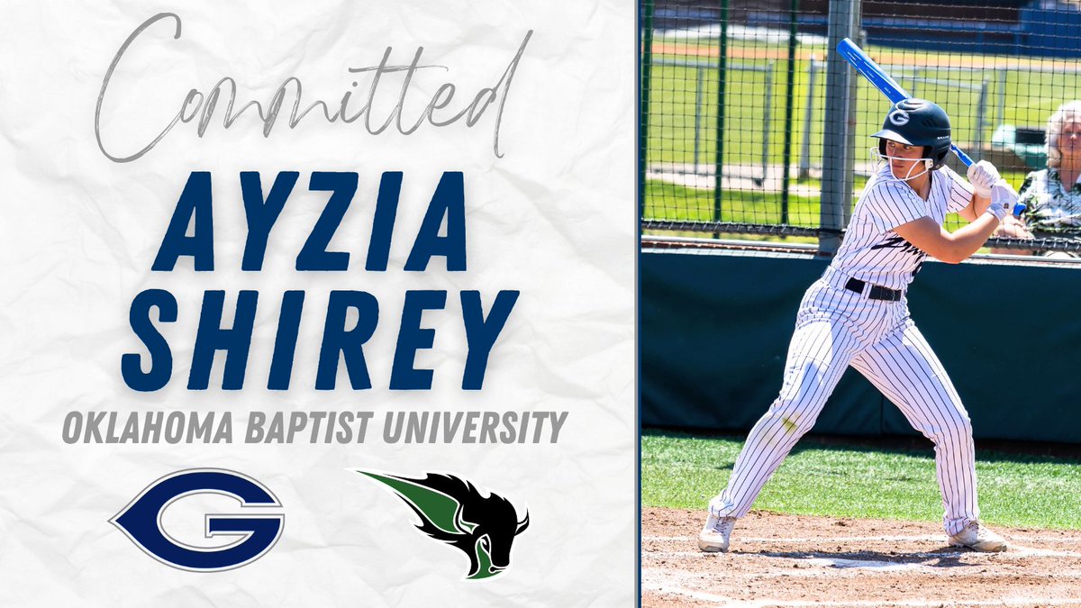 Grayson Softball (@gclvsoftball) on Twitter photo COMMITTED ✔️
Congrats to Ayzia Shirey on her commitment to play softball at Oklahoma Baptist University! #GWAY
<a href="/ayzia_shirey/">Ayzia Shirey</a> | <a href="/OBU_Softball/">OBU Softball</a> COMMITTED ✔️
Congrats to Ayzia Shirey on her commitment to play softball at Oklahoma Baptist University! #GWAY
<a href="/ayzia_shirey/">Ayzia Shirey</a> | <a href="/OBU_Softball/">OBU Softball</a>
