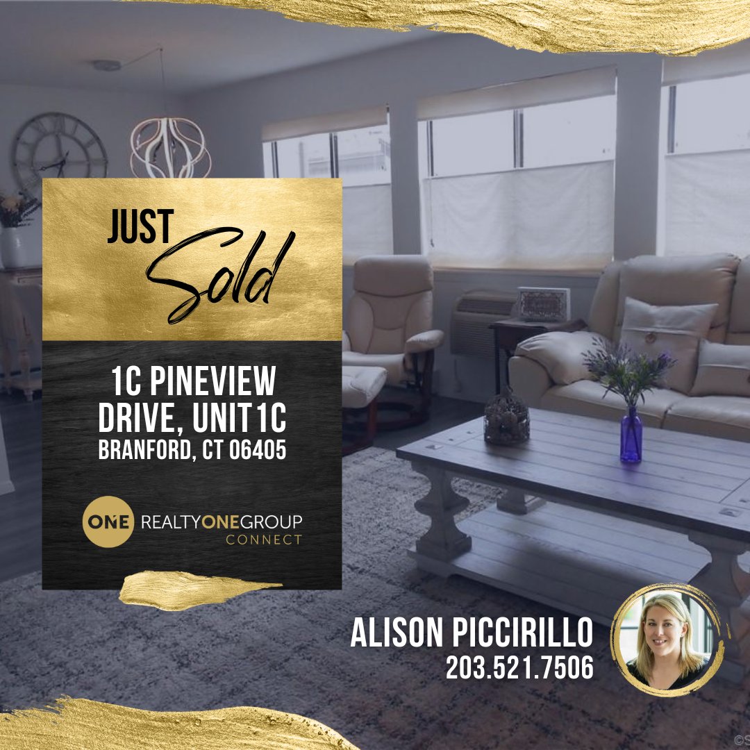 Another ONE Sold by Alison Piccirillo! Congrats to you & your clients! ☝️🙌
#JustSold #Realestate #Branford #rogconnect #one #Openingdoors facebook.com/16025354531814…