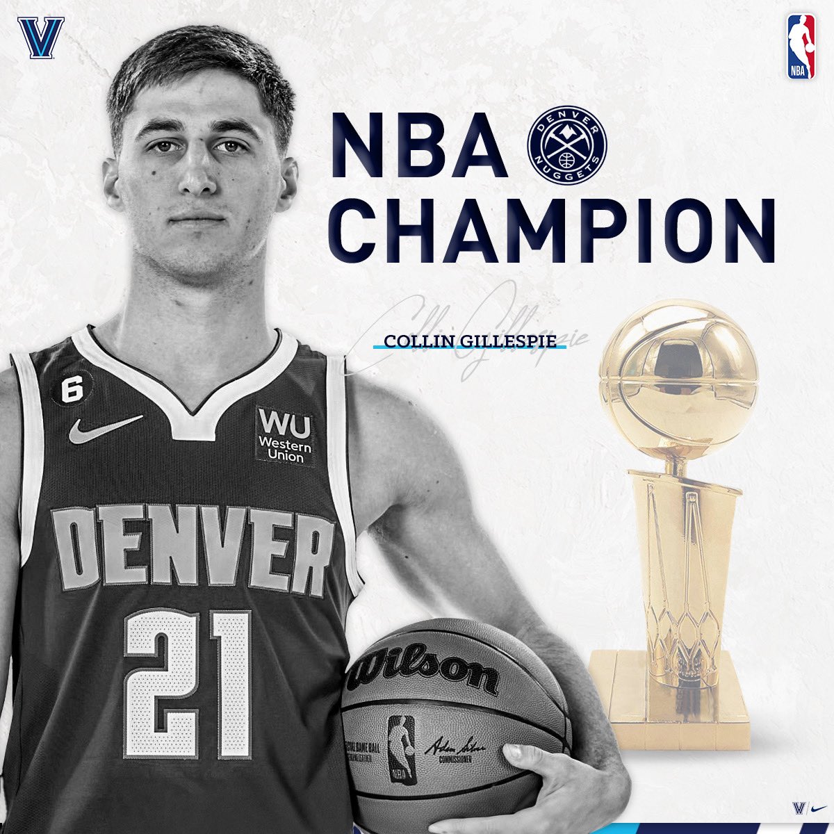 So proud of our guy <a href="/Colling1021/">Collin Gillespie</a> on becoming an <a href="/NBA/">NBA</a> Champion! One of the most dedicated, hardworking and best teammates you will find – A Winner everywhere he goes! Congrats!