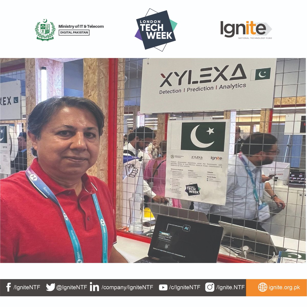 IgniteNTF's tweet image. #LondonTechWeek2023

Glimpses of our National Incubation Centers (NICs) Program startups showcasing at London Tech Week 2023, being held from 12th -16th June, 2023 at Queen Elizabeth II Centre in London.

#LondonTechWeek #TechInnovation #LondonTechWeek #LTW #LTW2023 #glimpses