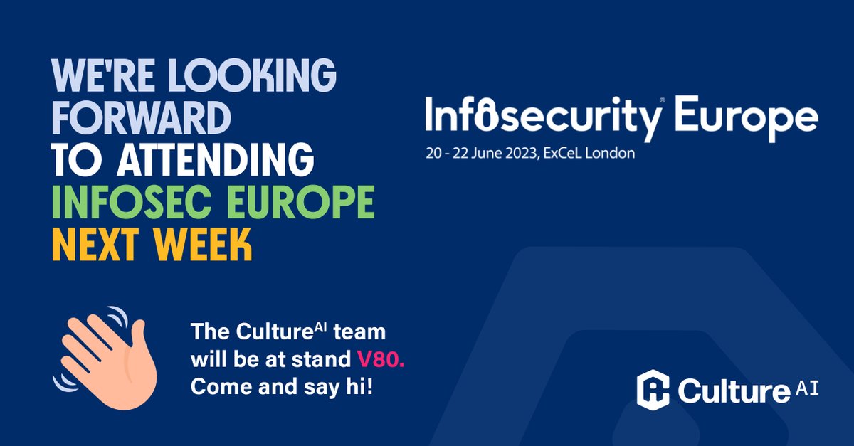 Will you be attending @Infosecurity next week? If you are, come and find us! We will be at stand V80📍

#InfosecEurope #InfoSecurity #HumanRiskManagement