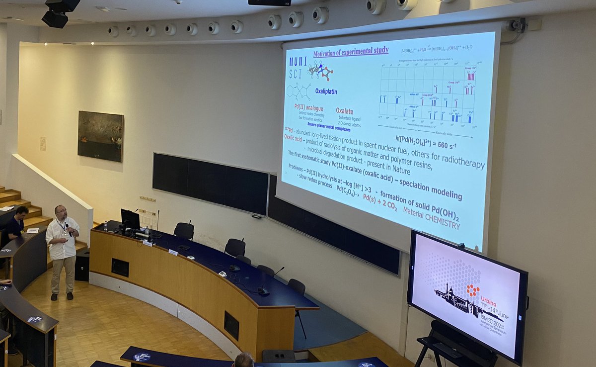 Lubal Přemyls presents “Thermodynamics of chelate effect of Pd(II)-oxalate system”