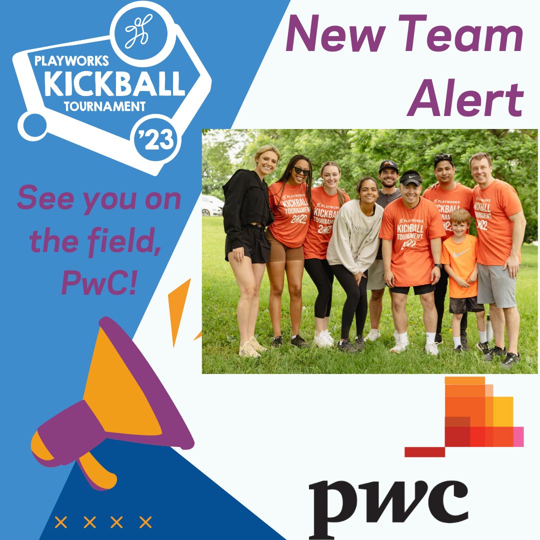 PlayworksIL's tweet photo. Welcome to Playworks Illinois 2023 Kickball Tournament PwC! We can't wait to see you back on the field this year. https://t.co/BCcibFjdJ3