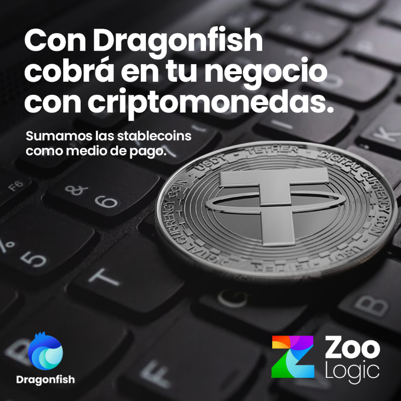 zoologicarg's tweet photo. Zoo Logic lanza la funcionalidad de cobro a través de criptomonedas, en su sistema de gestión Dragonfish.  

Además de aceptar efectivo, tarjetas, pago por QR y billeteras virtuales, nuestro sistema incorpora el pago con “stablecoins”.

#stablecoin #tiendacrypto #cryptomoneda