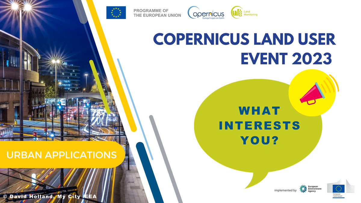 📣 We are delighted to announce that the #CopernicusLandUserEvent2023 will revolve around urban applications! 🏢 🏙

Now we need your help to decide which subtopics to address within this vast field. 

👉 Please help us decide by answering a poll: lnkd.in/d2-5RPci