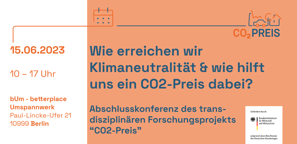 Wie kann ein #CO2Preis Modell sozial verträglich &amp; nachhaltig gestaltet sein?

Zu dieser Frage haben <a href="/PIK_Klima/">Potsdam-Institut für Klimafolgenforschung PIK</a> <a href="/RWI_Leibniz/">RWI Leibniz-Institut</a> <a href="/BehPsyOvGU/">Behavioral Psychology OvGU</a> <a href="/Uni_Stuttgart/">Uni Stuttgart</a> <a href="/ForschungsWende/">Forschungswende</a>  
die letzten 3 Jahre im Projekt <a href="/Co2Preis/">CO2-Preis</a> transdisziplinär geforscht!

Heute stellen wir die Ergebnisse vor!
