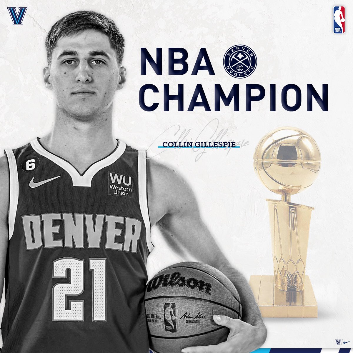 Congratulations to our guy @Colling1021 and the @nuggets !!!

#OnceAWildcatAlwaysAWildcat  
✌️🔵⚪️😼💍