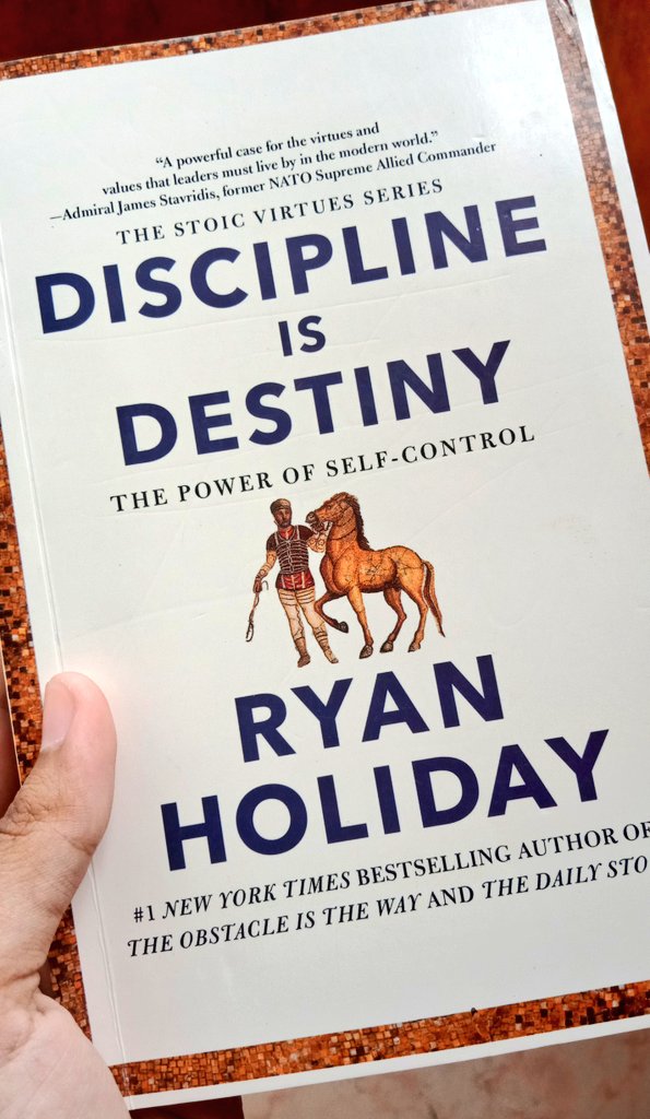 This is a must-read book!
.
@RyanHoliday 
#DisciplineIsDestiny