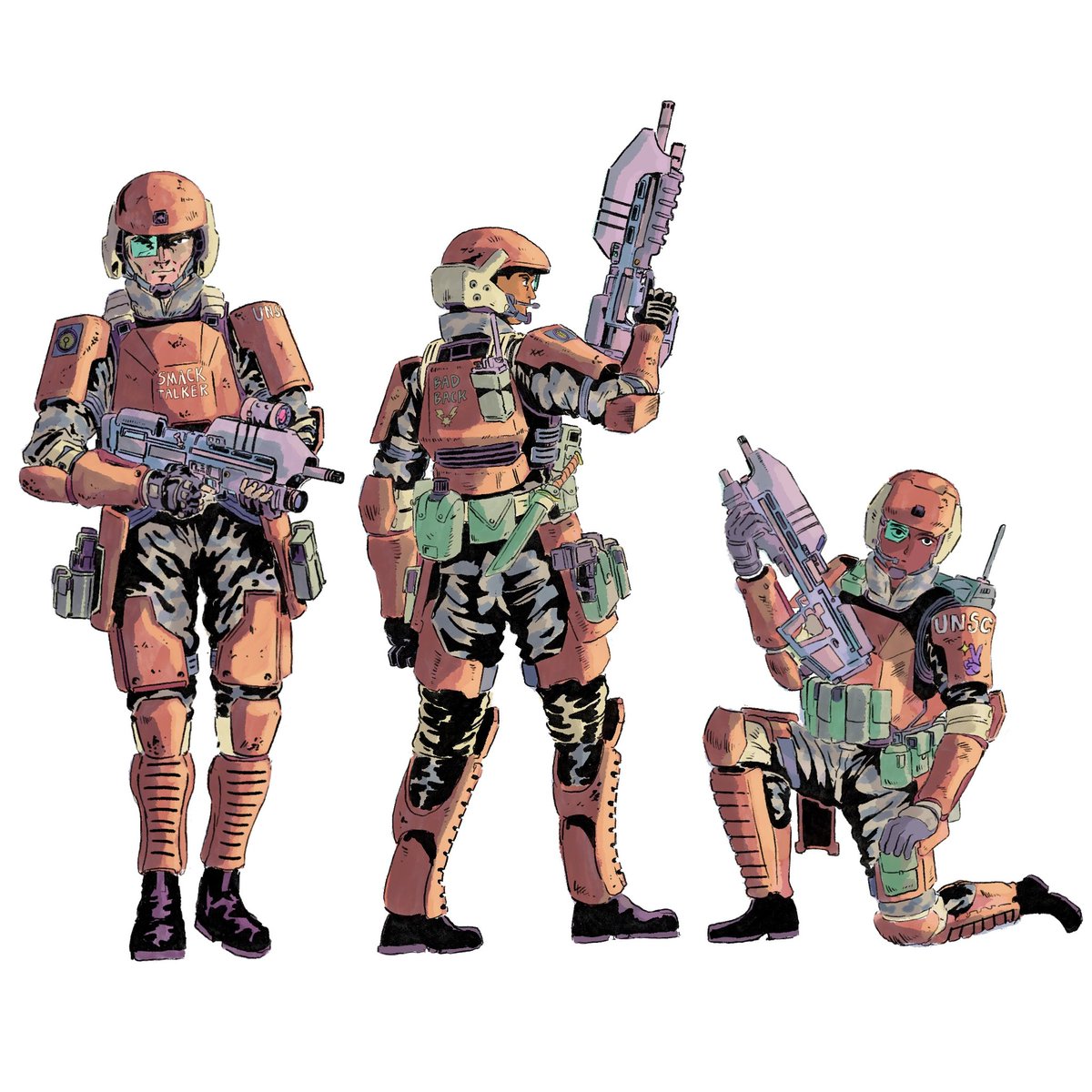TheCountofS's tweet photo. Due to the lovely compliments and encouragement - I'm changing my 'Assault On The Control Room' project from an illustration series, to comic one-shots. 

Ideally, the Marines and ODSTs would look like this: https://t.co/tvpXRw2zka