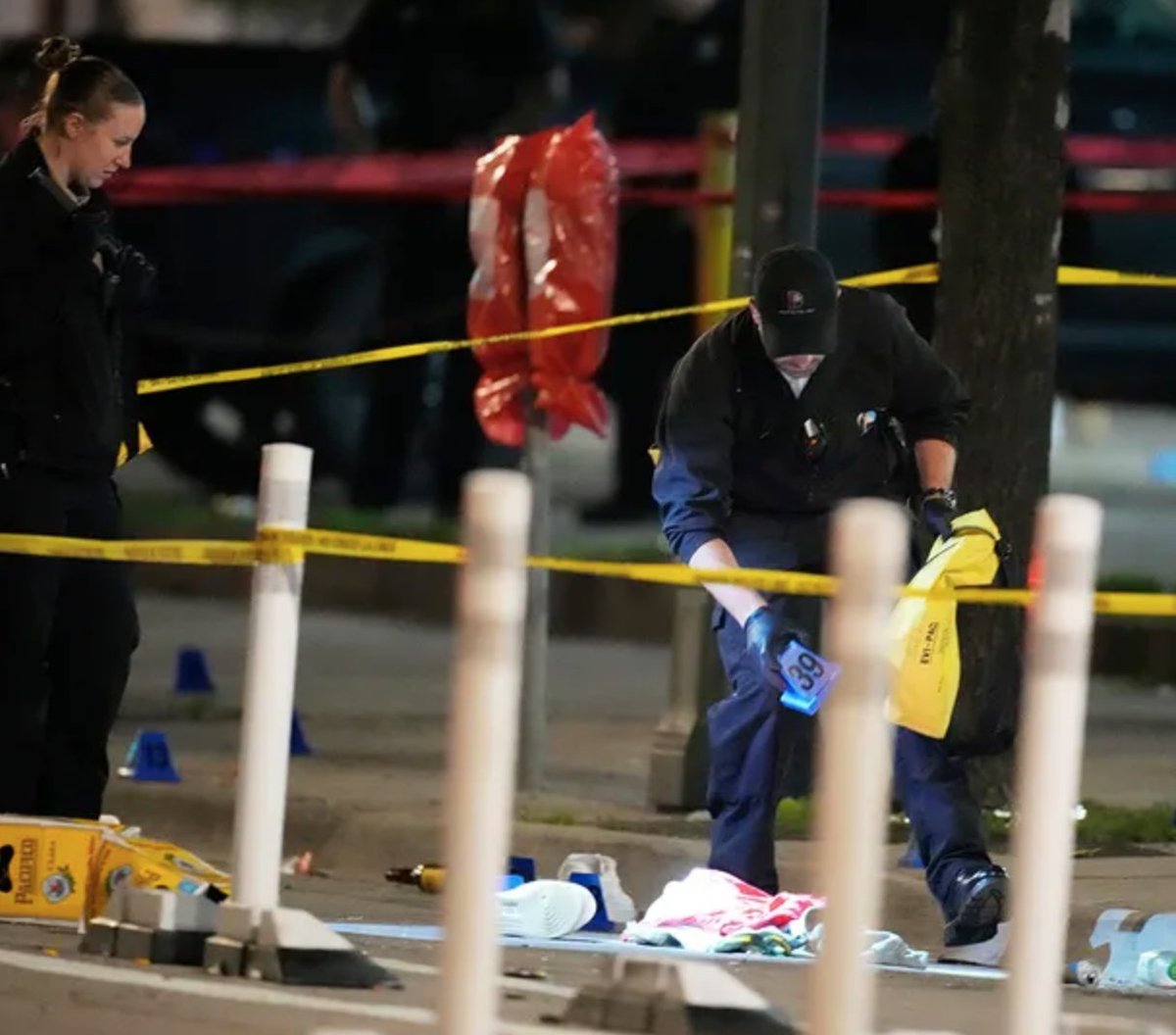 krassenstein's tweet photo. BREAKING: Early this morning 10 people were injured in a mass shooting in Denver, Colorado following the Denver Nuggets winning their first NBA championship. 

Details:

- Three of the victims are in a critical condition.

- Police said that "multiple shots were fired during an altercation involving several individuals" .

- The shooting in Denver is the 291st mass shooting this year in the United States. 

Once again, we need to come together as a nation and figure out a comprehensive approach to this gun violence problem.  Both sides need to stop plugging their ears as the other side speaks.  We are better than this, America!