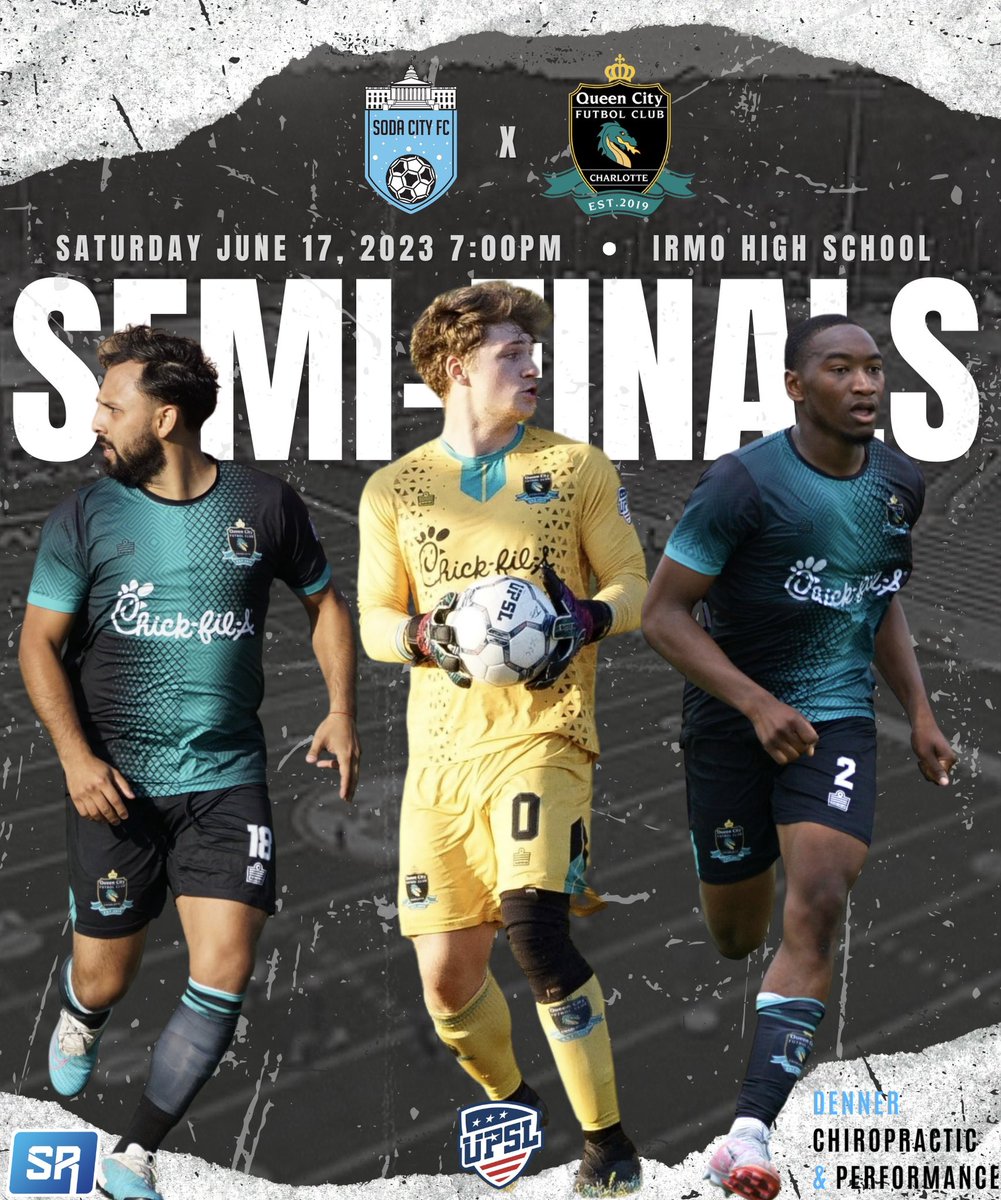 Next up, Semi-Finals! This Saturday we travel down to SC as we take on Soda City FC in the UPSL Spring Mid-Atlantic Semi-Finals!

🆚: @SodaCityFC 
🏟️: Irmo High School 
⏰: 7:00PM EST

#upsl #soccer #upslsoccer #queencity #nextmatch #semifinals #playoffs #feeltheburn #upinflames