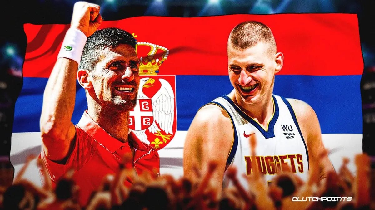 ClutchPoints's tweet photo. Sunday: Novak Djokovic wins the French Open and his 23rd grand slam title

Monday: Nikola Jokic wins his first NBA title with the Nuggets

It's a good week to be a Serbian sports fan 💯🏆 https://t.co/zkVpBBeoLI