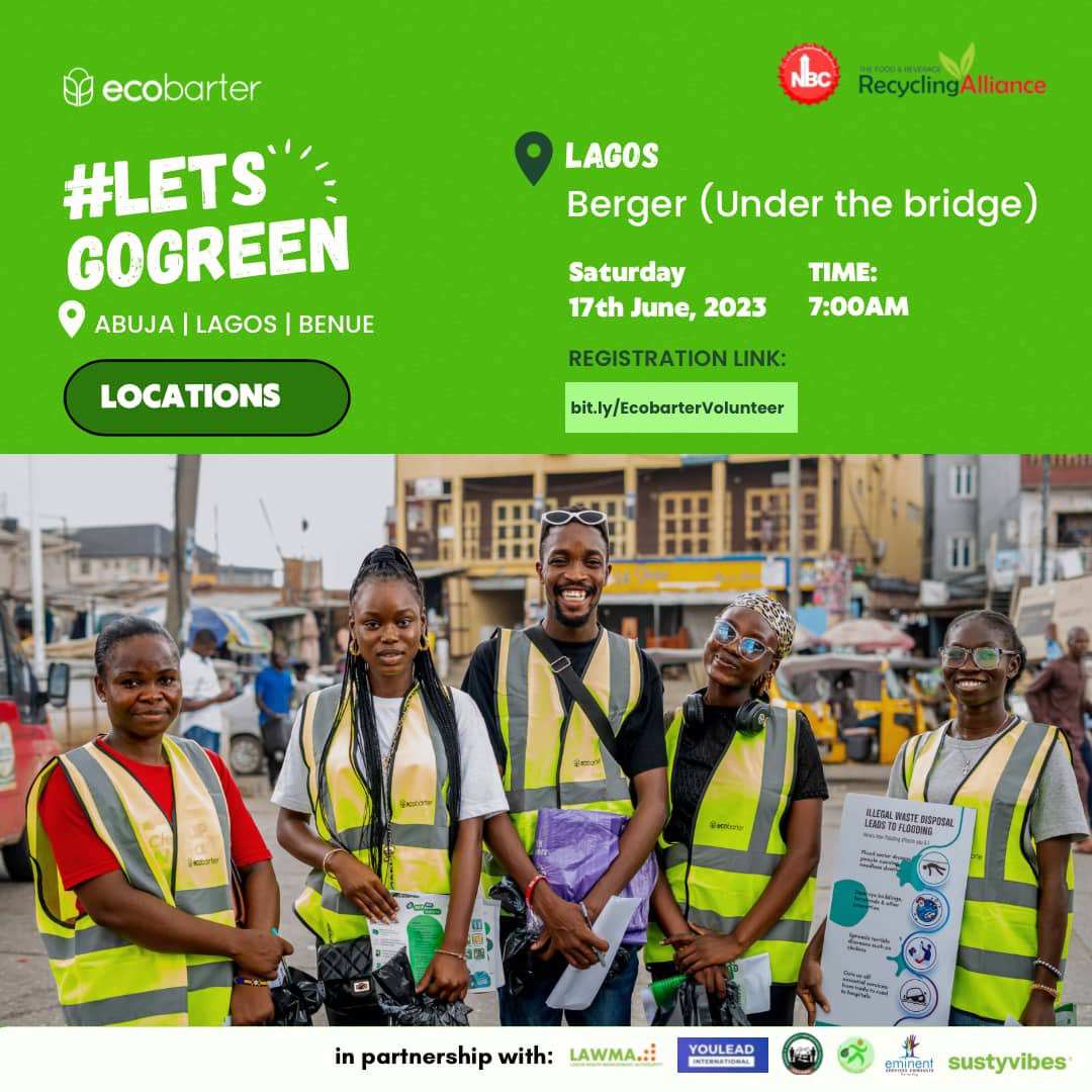 We GoGreen again!💚💚 

#GoGreenwithEcobarter
#GoGreenAbuja
#GoGreenBenue
#GoGreenLagos