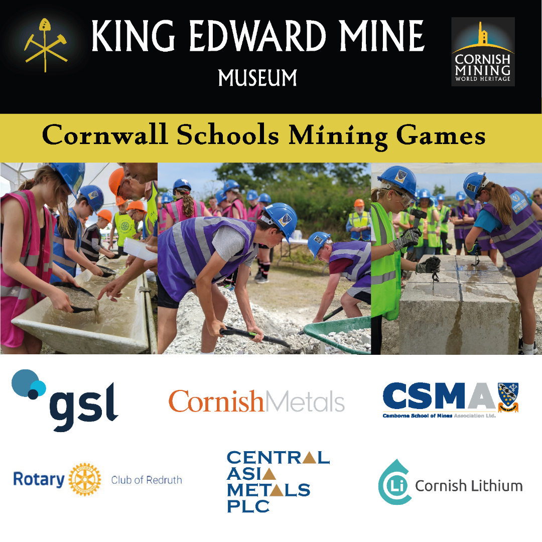 KEM_education's tweet photo. The Games are happening next week! We are ready to welcome 15 schools from across Cornwall to compete in 6 traditional mining disciplines.

Thank you to our 2023 sponsors @CornishMetals @CornishLithium @GSLltd @CamlMetals Camborne School of Mines Association Redruth Rotary Club https://t.co/qQyaJkzpBO