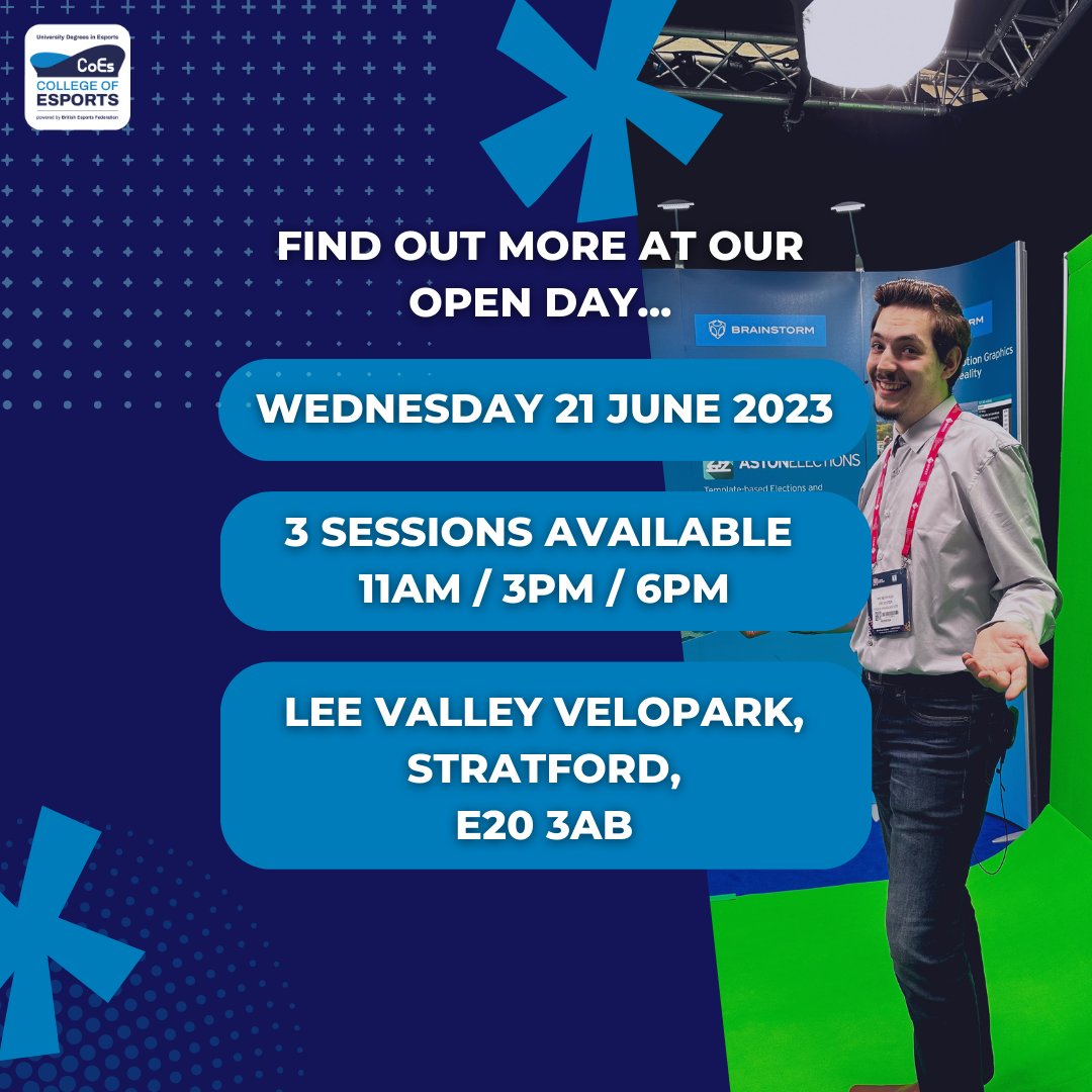 Want to enter the events space and learn all the work that goes into community to large-scale LAN events? We have the course for you...

BA (Hons) International Esports Business & Events Management

Find out more & speak to our course lecturer at our Open Day next week 👇🏼

Sign…