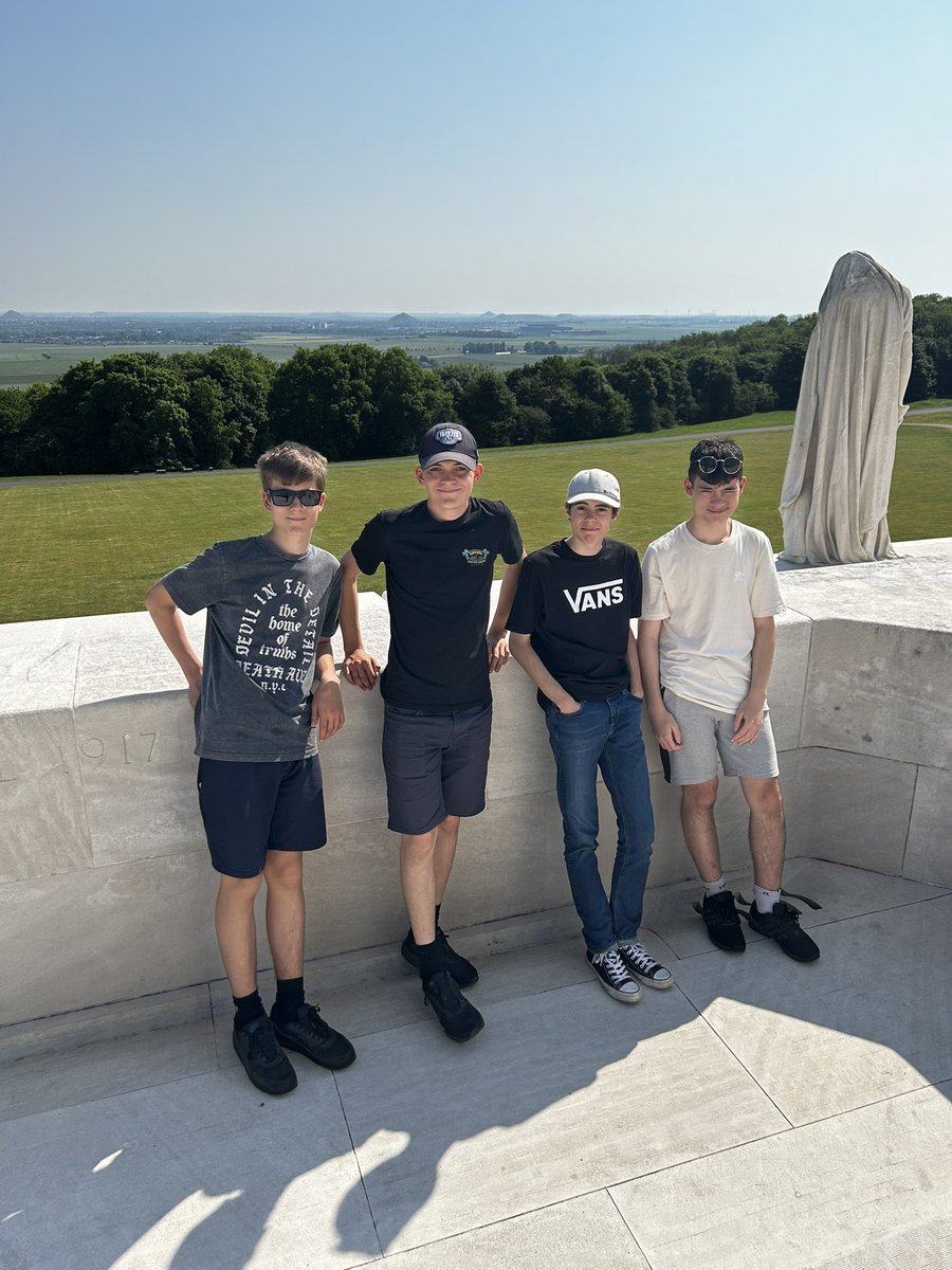 SHS_History's tweet photo. Our final visit was to Vimy Ridge Memorial, which commemorates the Canadians who fought and died in the First World War. https://t.co/lg9muckfAb