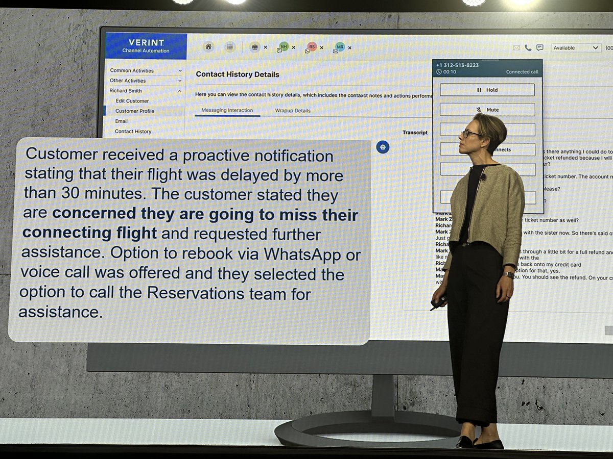 I love the practical application of #bots in the <a href="/Verint/">Verint</a> apps that help to deliver #proactive customerexperience #AI #genAI #engage23