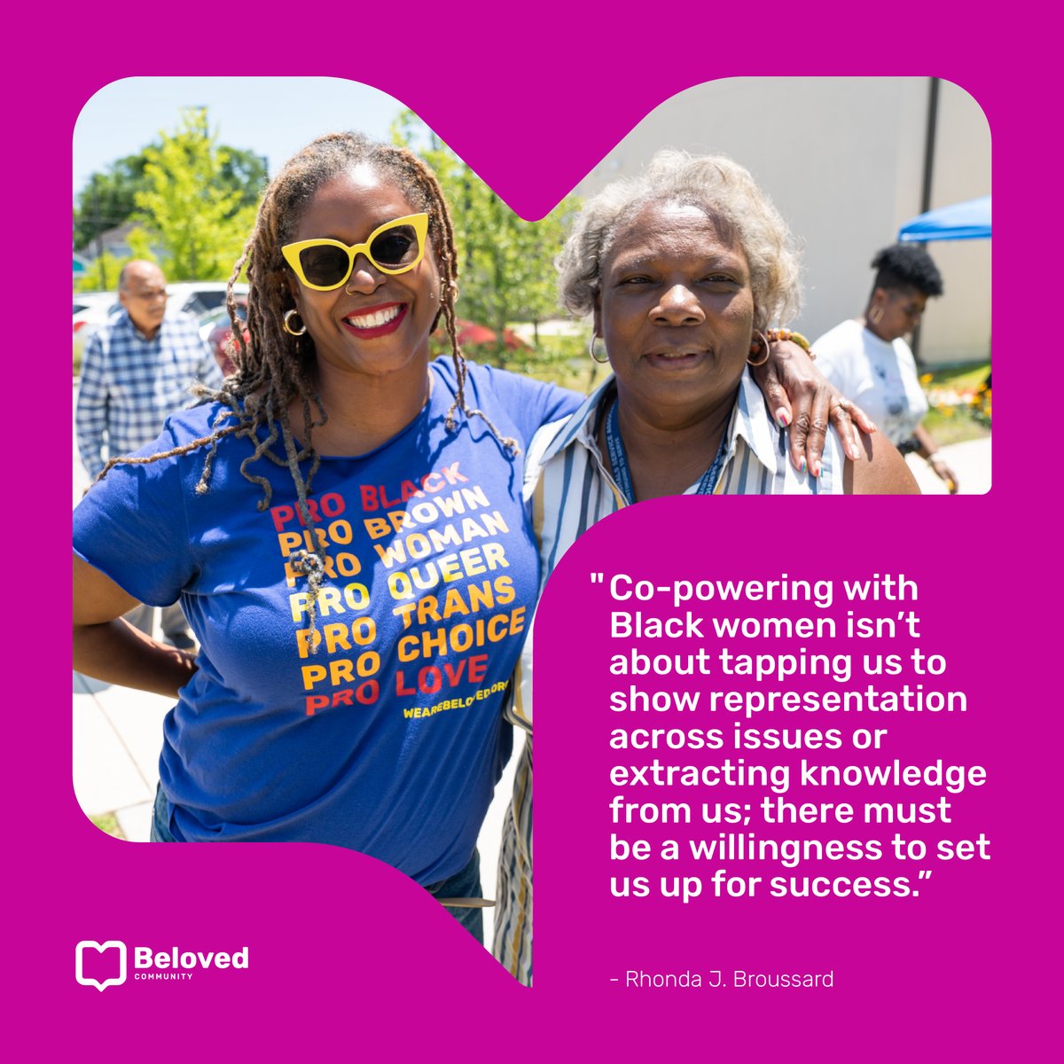 "Co-powering with Black women isn't about tapping us to show representation across issues or extracting knowledge from us; there must be a willingness to set us up for success." - <a href="/BroussardRhonda/">Rhonda Broussard she | her | hers</a>