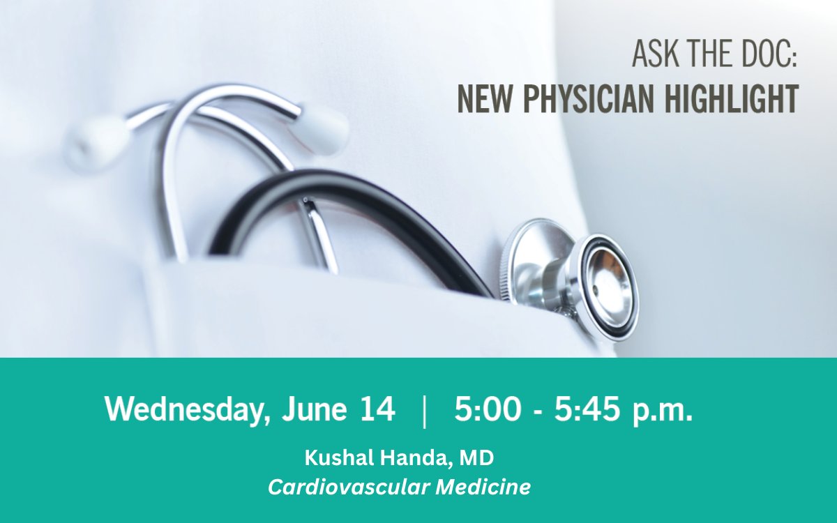 🔔📅 Don't forget! 

Join the <a href="/ymcasoflo/">YMCA South Florida</a> and #cardiovascular medicine expert Kushal Handa, MD for a free virtual #healthtalk tomorrow, June 14. 

✅ Register today: cle.clinic/3MTc2IX
