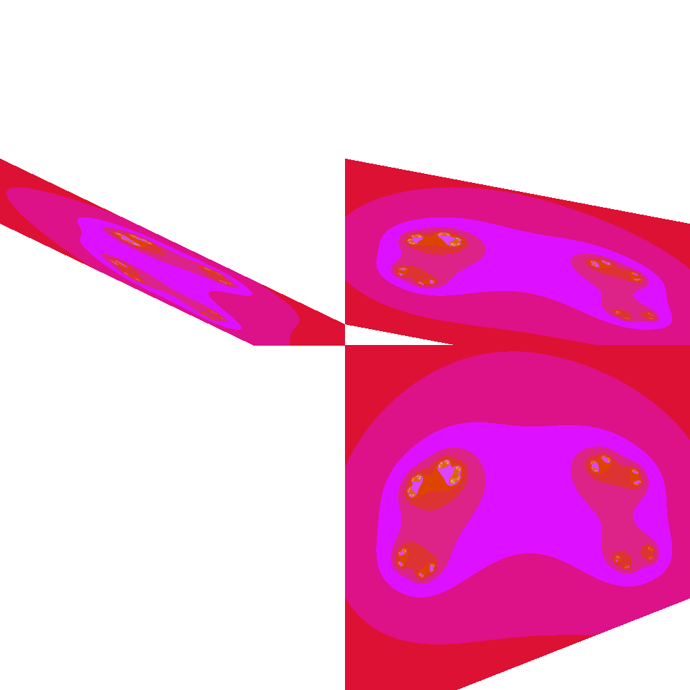 dieg0x17's tweet image. #CannandelbrotSet, My = 0.1 cut: -0.427 X1 + -0.168 X2 + 0.889 X3 = 1.043 #dailyfractals