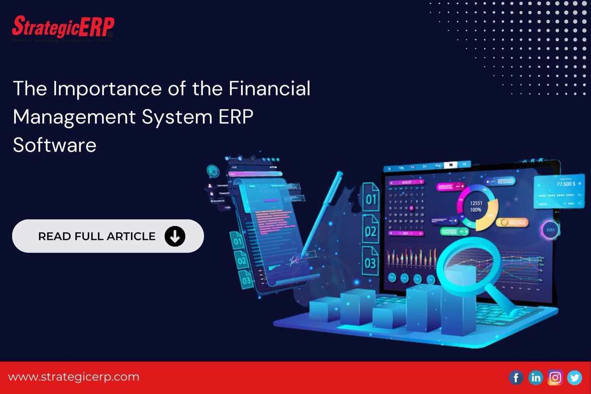 A #FinancialManagementSystem centralizes financial operations, facilitating better reporting, efficiency, compliance, financial planning, and organizational growth.
Read now: bit.ly/3N69xTD

#FinanceERP #FinancialManagementSoftware #FinancialSoftware