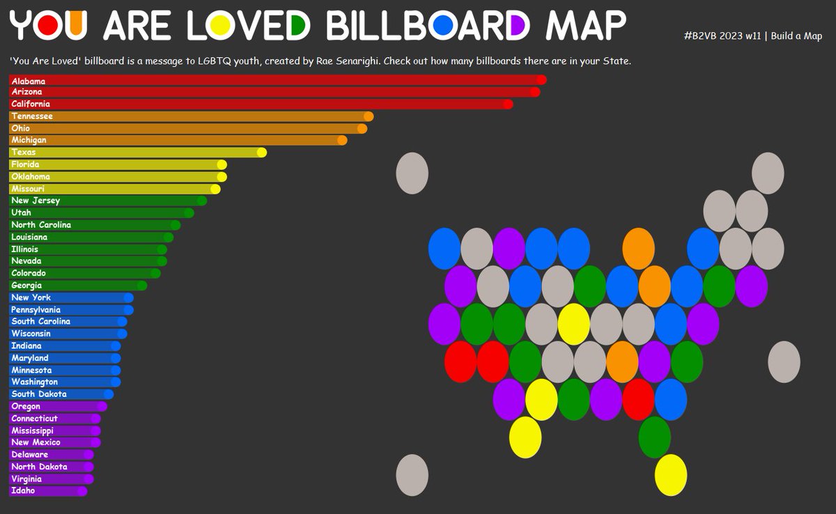 izumi_0901_tab's tweet image. #B2VB  2023 w11 | Build a map
bit.ly/43t4WC5
&quot;YOU ARE LOVED&quot; Billboard Map

open to feedback
Thankyou!
@ReadySetData,@ItsElisaDavis,@DataDivergent,@imsarahcarr, and @transpainter 

#DataPride