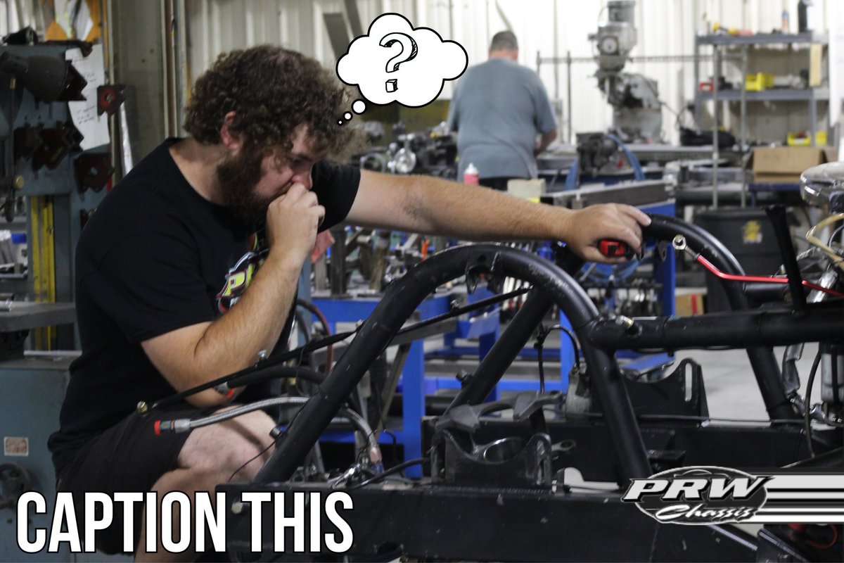 Zippy is hard at work assessing damage on this customer car. We caught him deep in thought pondering on something. What's he thinking? Best captions wins!

#prw #prwchassis #racing #racecar #captionthis #deepinthought #damage #repair #oof #lmsc #latemodelstock