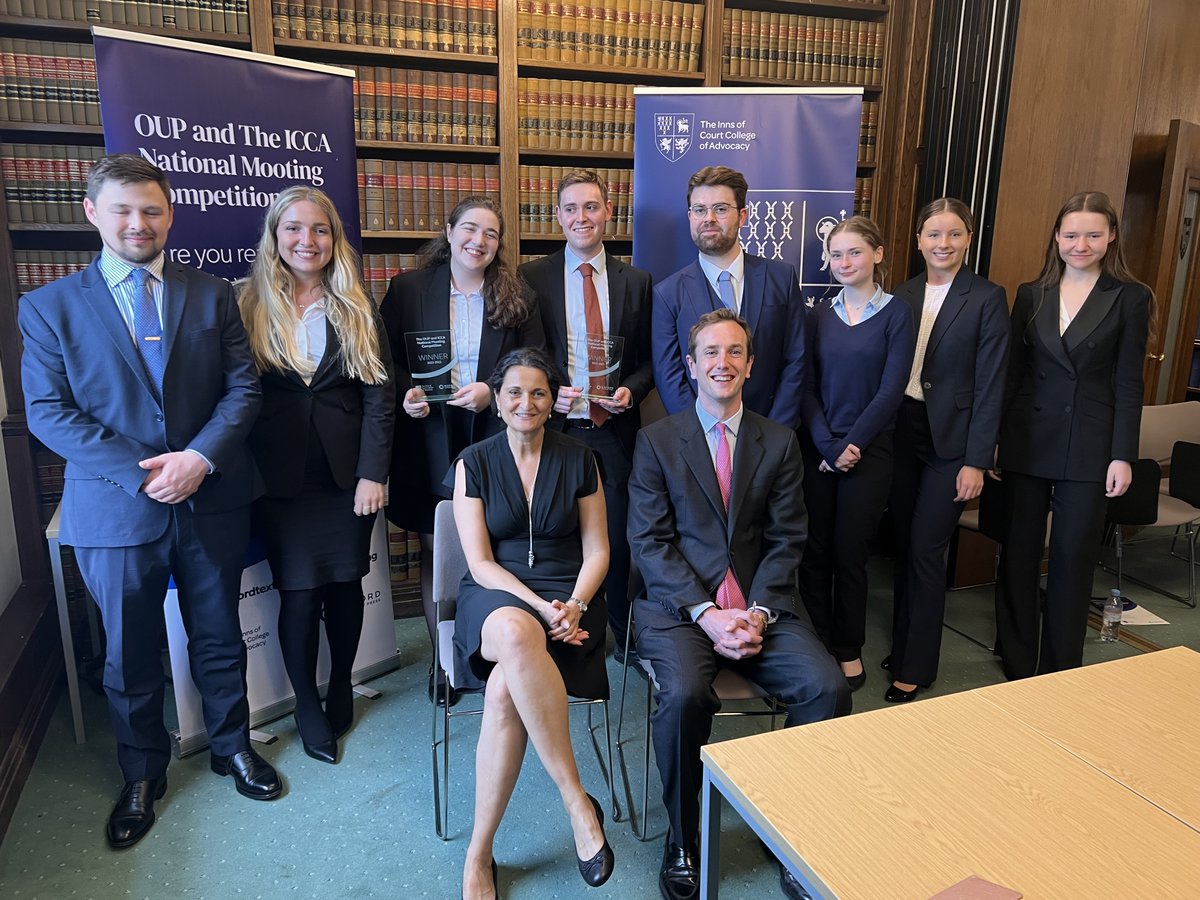 Congratulations to Diane de la Marck and Joseph Foye of the University of Oxford for winning the OUP &amp; ICCA National #Mooting Competition 2022-2023. Congratulations to all other finalists for your excellent performances on the day!

#moot23 #lawstudents #ForFutureBarristers