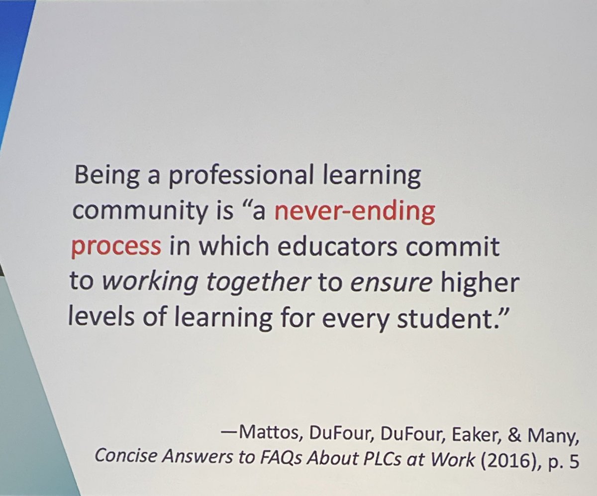 cmcgee200's tweet photo. A #plc is never-ending, collaborative, collective and impactful. Anything less is faking it. @SolutionTree @MRH_Schools #edchat #learningstl #mrhstrong https://t.co/dl0GJuyXgb